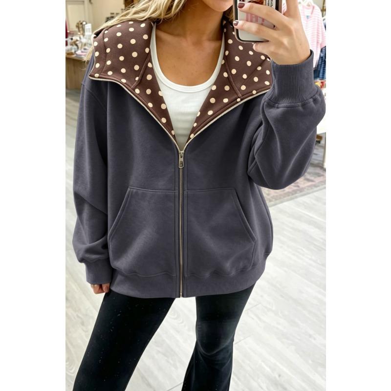 Women S Casual Loose Hooded Cardigan Sweatshirt Jacket Autumn