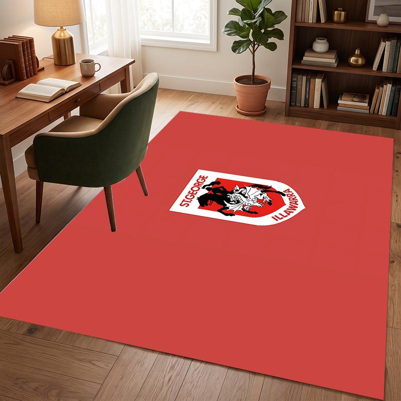 St George Illawarra Dragons (14) Office Rug Elegant Floor Rug for Office Living Room Bedroom and Indoor Home Spaces