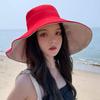 Double-Sided Beach Cap Big Brim Fisherman Cap Spring Summer Panama Hat  Women Men