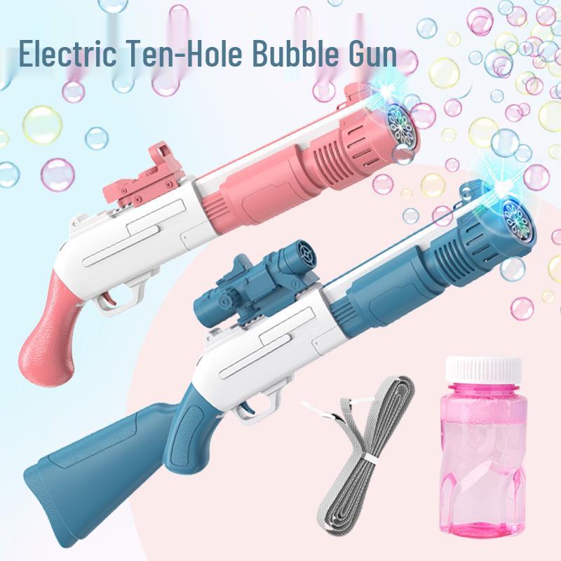 Rechargeable Gatling Bubble Gun for Kids - 69-Hole Bubble Bazooka Toy
