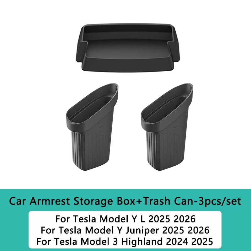 Для Tesla Model Y juniper 2026 Ящик для хранения Model 3 2025 Highland Крышка лотка для хранения в центральной консоли подлокотника Аксессуары для организации