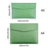 Large Capacity Leather Document Pouch Leather File Bag Stationery Dustproof Leather File Folder