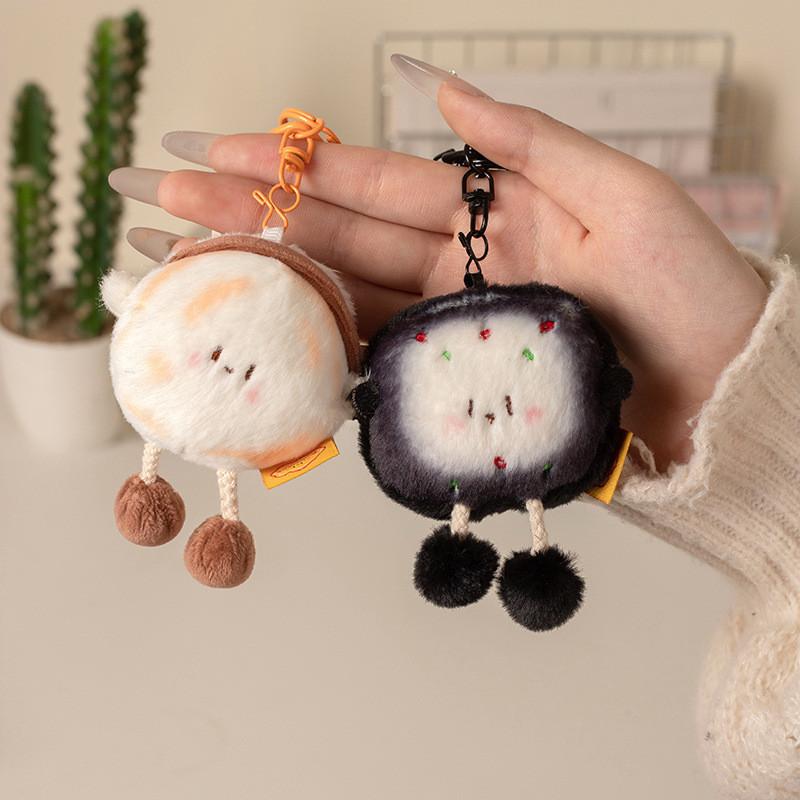 Realistic Mini Food Plush Toy Collectible Keychain Pull Out Design For Kids Gift Decor