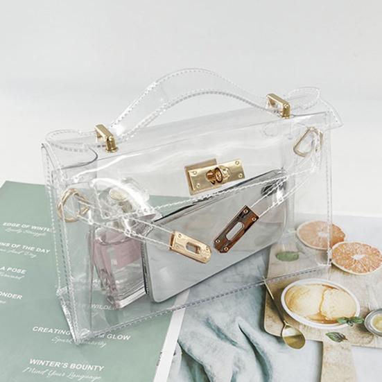 Женская сумка через плечо Стильная прочная прозрачная сумка Элегантный модный кошелек для концертного спортивного мероприятия