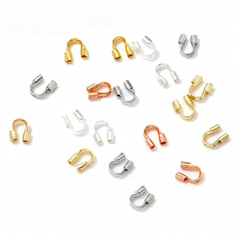 14K/18K позолоченный протектор для ювелирных изделий, U-образные аксессуары, протекторы для проводов, соединители, фурнитура для DIY