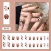 24 шт./комплект накладных ногтей Nude Long French Almond Coffin Brown Grey Nail Ongles Tips De Z0Z4