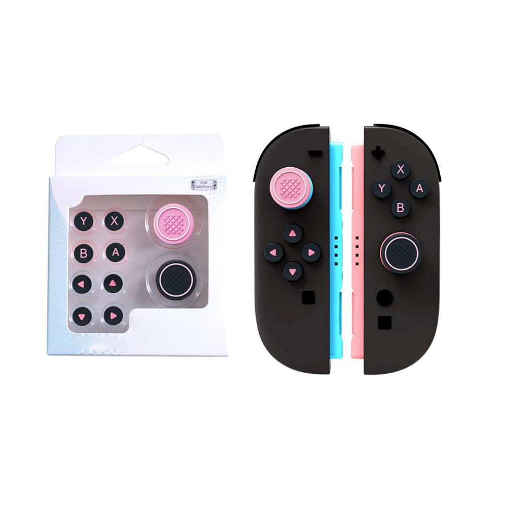 For Switch 2 Button Grips Caps Joystick Cap+button Sticker Set Silicone Material Button For Switch2 Accessories
