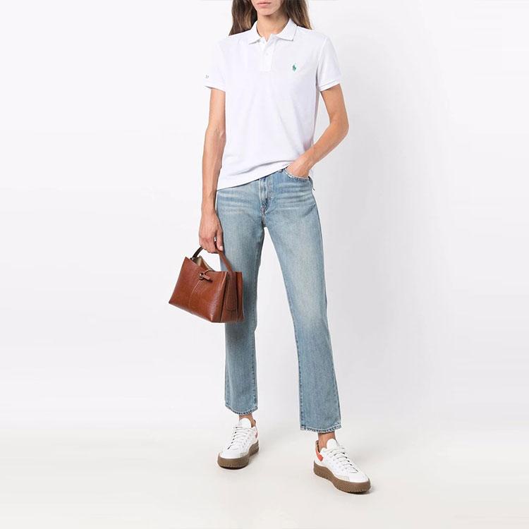 Polo Ralph Lauren Женская футболка поло с вышивкой пони, с коротким рукавом, белая 211806666-001