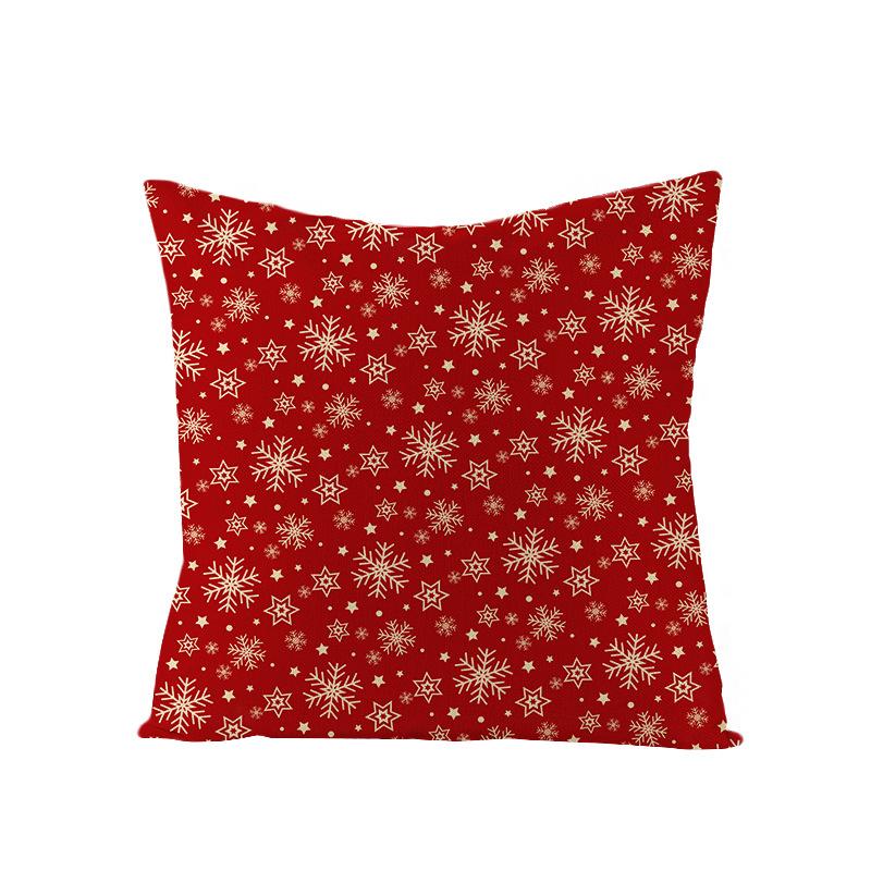 Полиэстеровая наволочка с мультяшным принтом Рождественская подушка Чехол для подушки Красный Рождественское украшение для дома