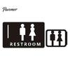 Acrylic Restroom Sign Sign, Male And Female Bathroom Wall Mounted Double Sided Toilet for Corridor Commercial Use Easy Install