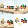 1/12 Realistic Miniature Toaster and Jam Set for Dollhouse Enthusiasts and Collector Kitchen Scene Displaying Accessory