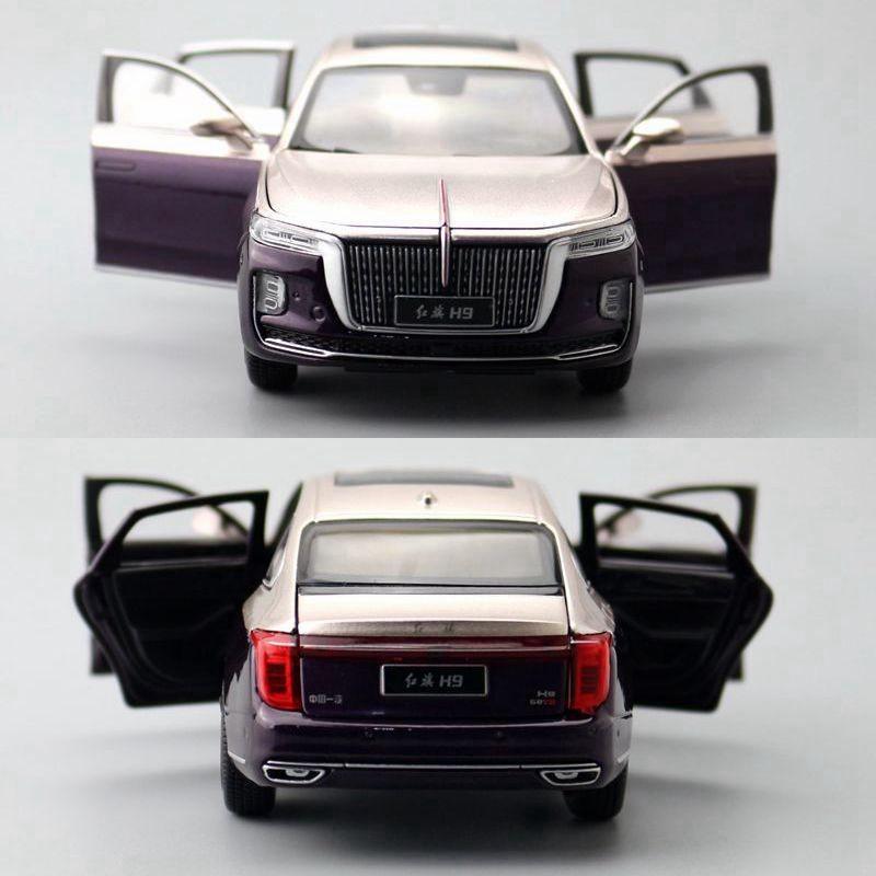 Alloy Qi Hong Car Model With Door Opening And Acousto Optic Design For Gift