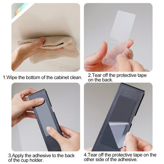 Goblet Storage Holder No Punching Space-saving Great Stickiness Anti-slip Organization Storage Self-adhesive Wine Glass Upside Down Hanging