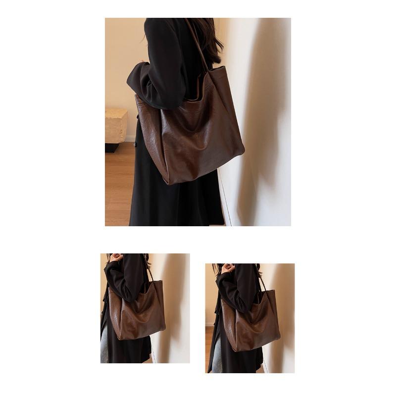 Большая сумка 2024, новинка, винтажная сумка на плечо для отдыха, высокое качество, большая вместительная сумка для поездок на работу