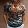 3d Animal Print T-Shirt For Men Retro Street Man Clothes Loose Oversized Short Sleeve Tee Summer Pullover 2024 New Top