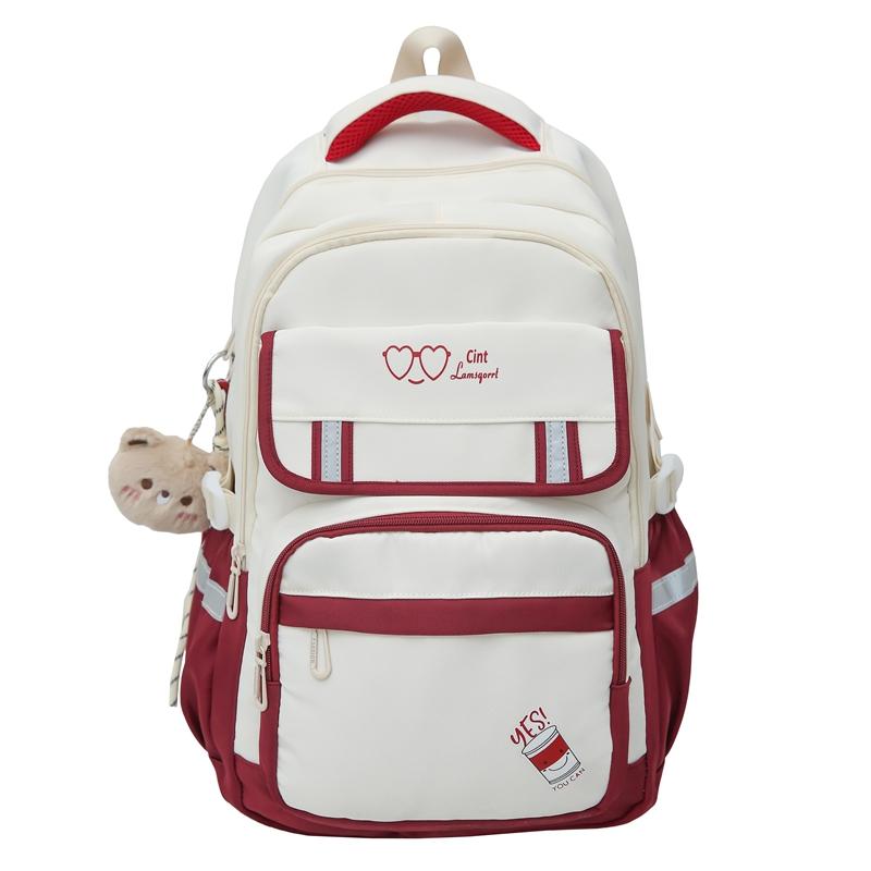 Женский рюкзак большой вместимости, школьная сумка для девочек, рюкзак с цветными блоками