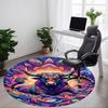 1pc Colorful Bull Mandala Chair Carpet for Office, Soft Flannel Throw Mat, Perfect for Office,Holiday Party Decoration Choice Yy251113139