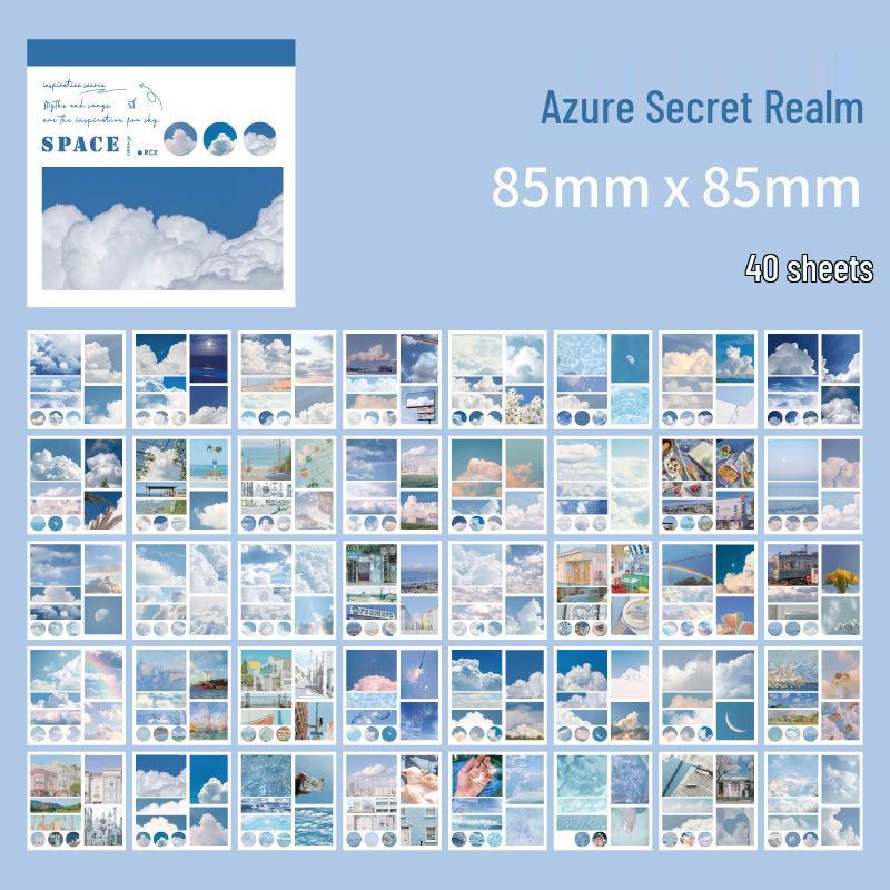 Один момент, одна сцена: Книга наклеек «Свежая масляная живопись» – 6 дизайнов для журналов и декора