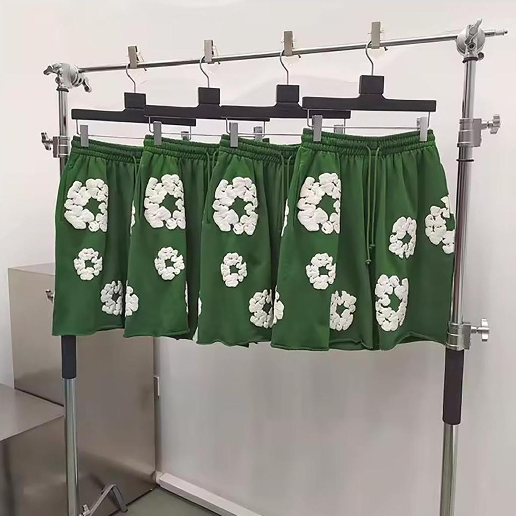 DENIM TEARS Высококачественные европейские и американские модные свободные шорты из вспененного материала в стиле хип-хоп.