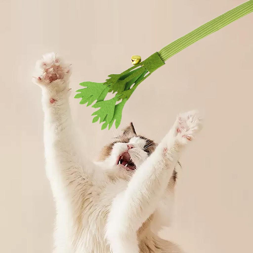 1 шт. Игрушки для прорезывания зубов у котят, интерактивная палочка-сельдерей для кошек с колокольчиком, дразнилка для домашних кошек, для упражнений, жевательная игрушка для кошек, устойчивая к укусам