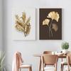 Modern Golden Plant Leaves Wall Art Canvas Painting Nordic Minimalism Posters and Pictures for Living Room Decoration Paintings