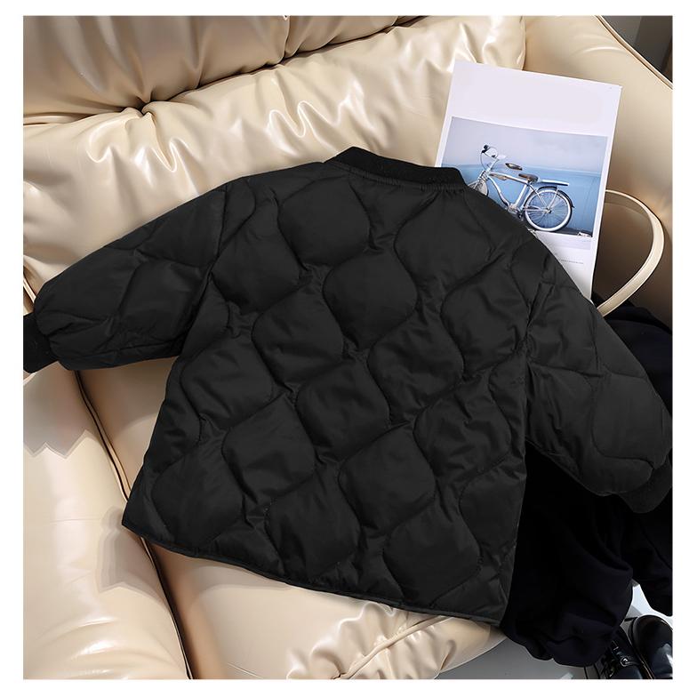 Детское Пальто для Мальчиков Девочек Осень Зима Однотонное с Круглым Вырезом Теплое Ветрозащитное Пуховое Пальто Детское Пальто для Мальчиков Девочек Зимнее Теплое