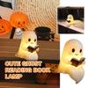3D Halloween Ghost Reading Book Lamp Ghost Statue Ghost Reading Night Lights Gifts LED Night Lamp