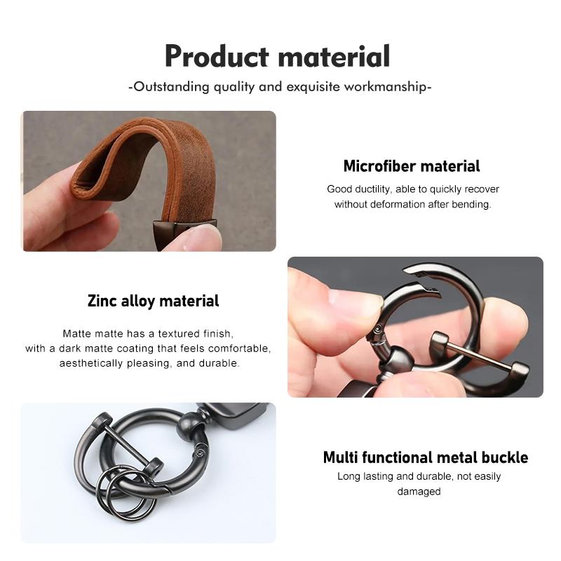 DROQ8 3D Metal Emblem Car Keychain Key Ring Holder Accessories For Skoda Kamiq Karoq Octavia 2 3 Rapid Scala Kami Fabia VII VRS