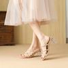 X 2026-5 Thick Heel Cool Slippers Women Wear 2025 New Temperament Open-toed Fairy One-word Drag