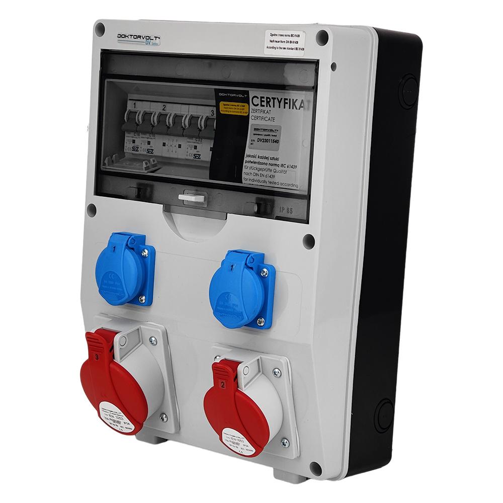 Erbetka Construction Distribution Board 32A 16A 2X230V Ip54 Schuko Sockets