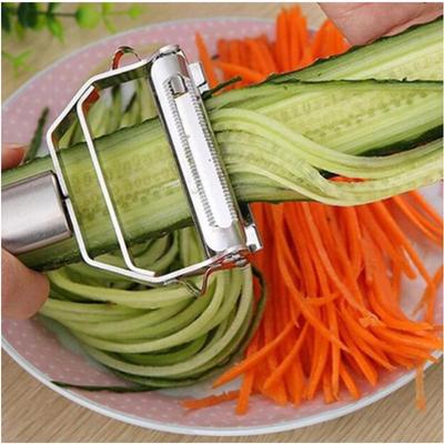 Многофункциональная терка из нержавеющей стали, творческая терка для чистки фруктов, овощечистка, прочная картофелерезка, инструменты для моркови