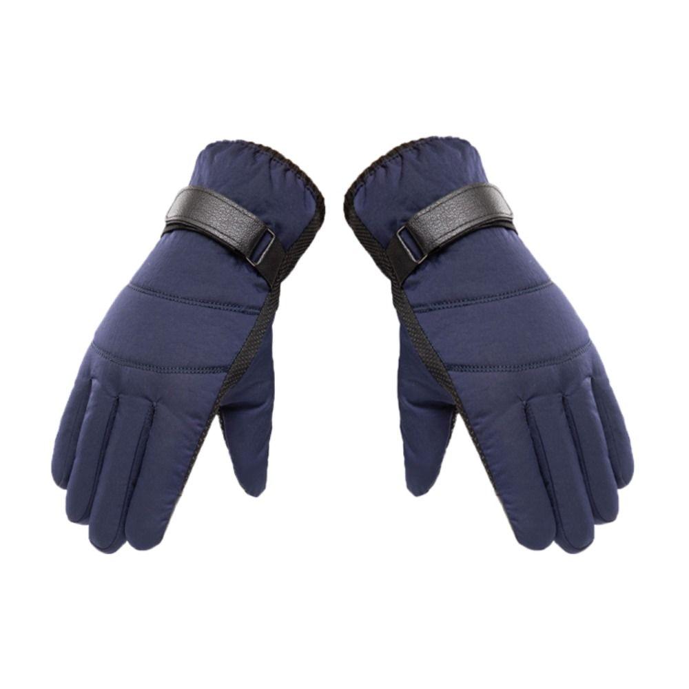 Держите в тепле Мужские варежки Водонепроницаемые перчатки для вождения Простые зимние лыжные перчатки Женские