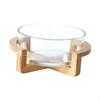 Elegant Salad Bowl Set with Wooden Stand and Serving Utensils