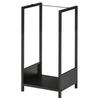 Indoor and Outdoor Steel Log Rack with Raised Base, 39x35x76cm, Black