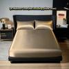 Solid Color Mattress Cover Satin Silk Mattress Pad Bed Cover Bedspread  Bedroom