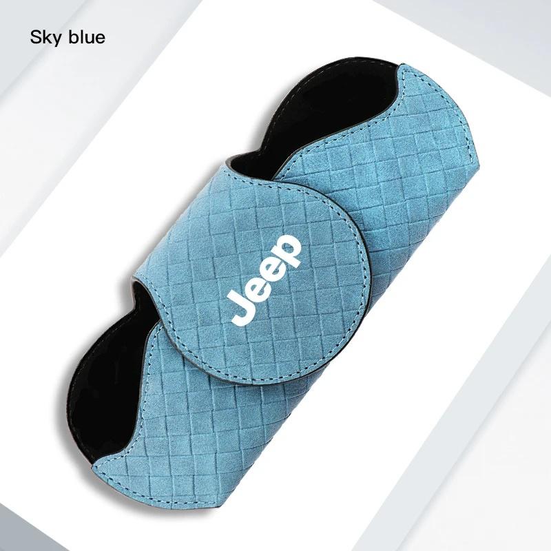 1Pc Easy Install Suede Car Sunglasses Holder Clip for Jeep Renegade Wrangler JK Grand Cherokee Compass Patriot Auto Accessories