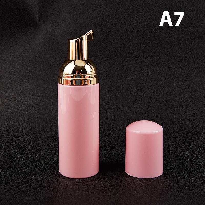 1Pc 60ml Pink Plastic Foamer Pump Bottle Empty Face Lashes Cleanser Cosmetic Bottle Soap Dispenser Foam Bottle Wholesale