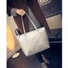 Stylish Large Capacity Pu Tote Bag For Women Retro Casual Woven Shoulder Handbag
