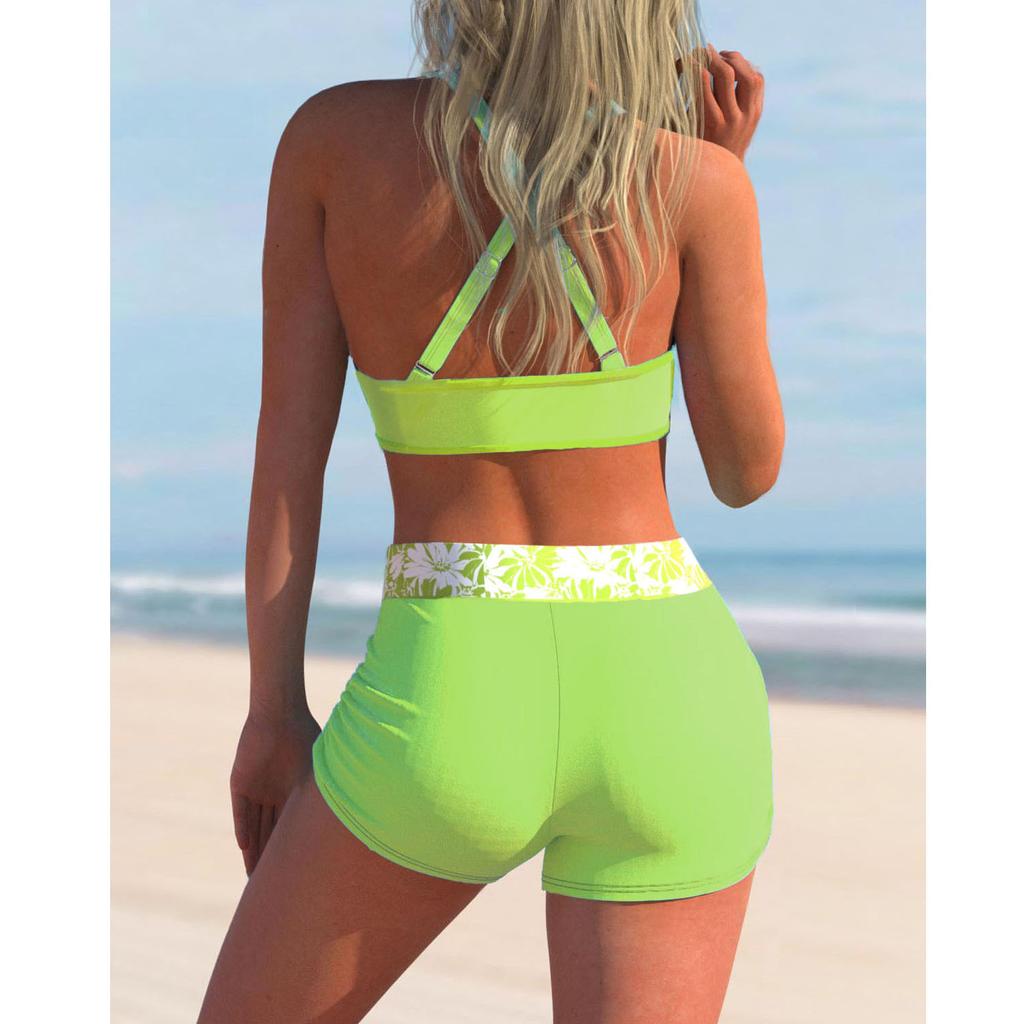 Женский сексуальный винтажный купальный костюм, бикини, новый дизайн, купальник с принтом, летний купальник, комплект из двух предметов, пляжная одежда, женский купальный костюм