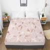 Mattress Cover Fitted Sheets With Elastic Band Bedsheet Bed Sheet Linens 160X200/200X220CM Size 3D Printed Pink Geometry
