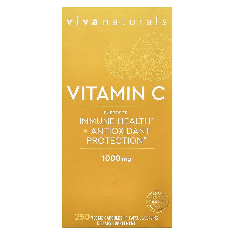 Vitamin C, 1,000 mg, 250 Veggie Capsules