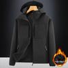 Men's Wind & Waterproof Plus Velvet Soft Shell Jacket - Thick, Large Size for Autumn/Winter