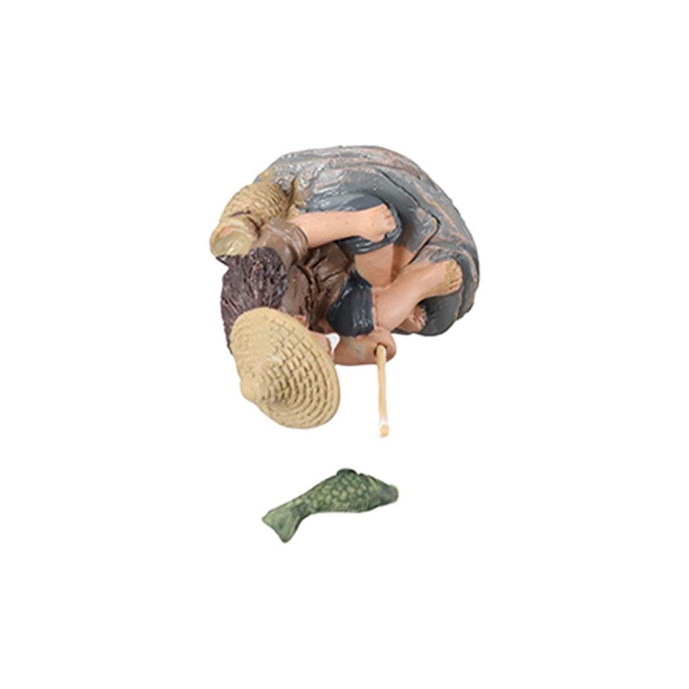 Миниатюрная фигурка рыбака из смолы, украшение для сада феи, украшение бонсай, микропейзаж