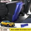 LINNUNU Для toyota chr Средняя декоративная накладка задних сидений в салоне автомобиля Синяя полоса Аксессуары C-HR 2018   2025