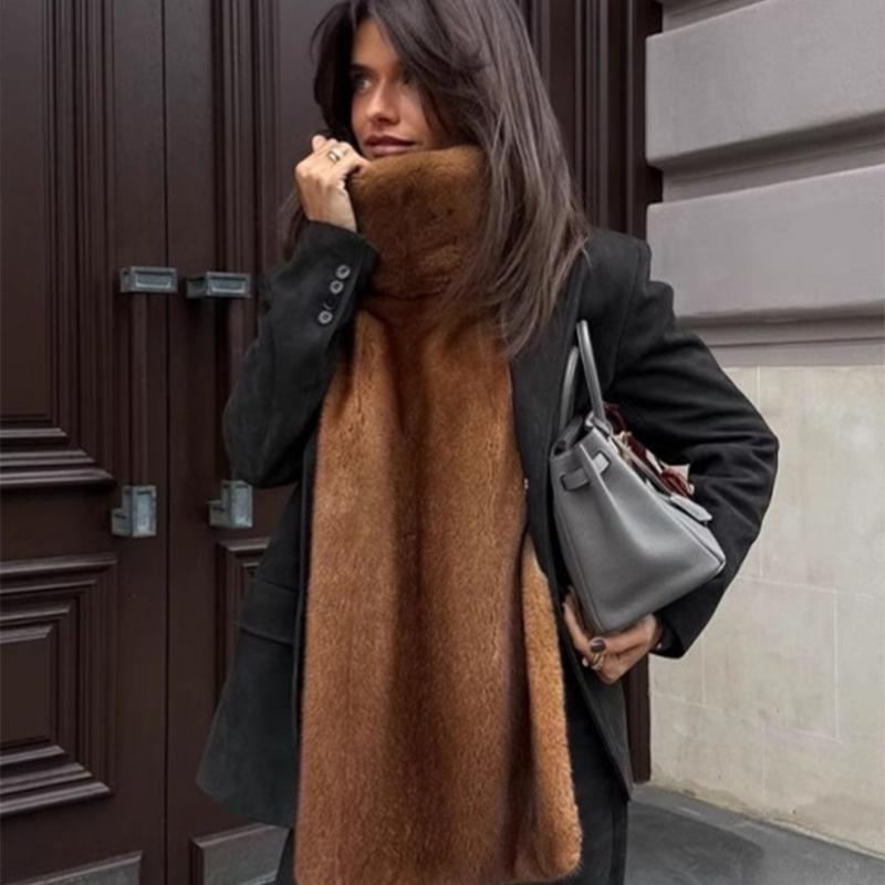 Женские меховые жилеты с высоким воротом, теплые свободные безрукавки, женские жилеты-накидки 2025 года, ранняя весна, уличные роскошные топы-безрукавки для леди