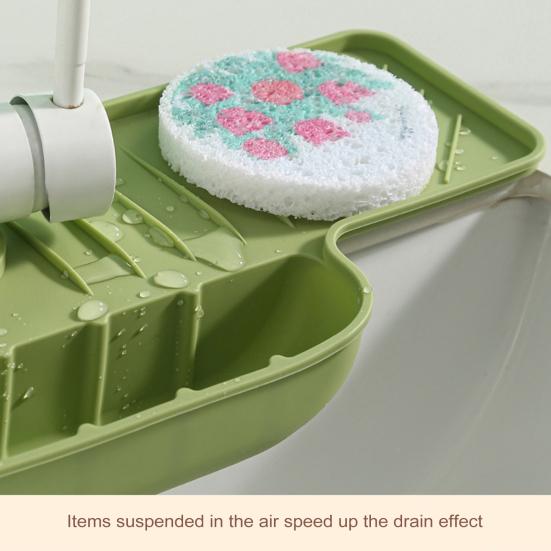 Силиконовый брызгозащитный коврик для крана, дренажный коврик для раковины, водоуловитель, лоток для сушки, держатель губки для посуды, кухонный органайзер, гаджеты