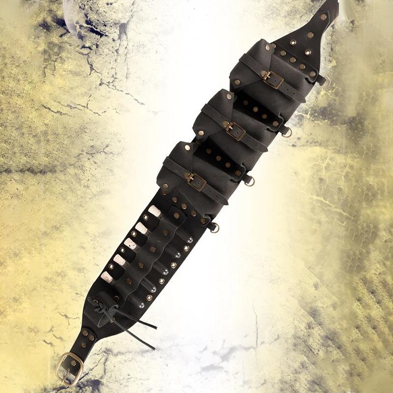 Средневековый Стимпанк Винтажный Кожаный Ремень Косплей Рыцарь Аксессуары для Хэллоуин Костюма Поясная Сумка