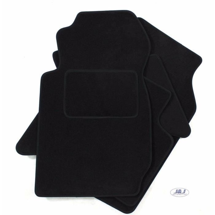 Tapis De Sol Noir Velours J&J AUTOMOTIVE Kia Sportage 1994-2004, Sur Mesure, Antidérapant, Imperméable