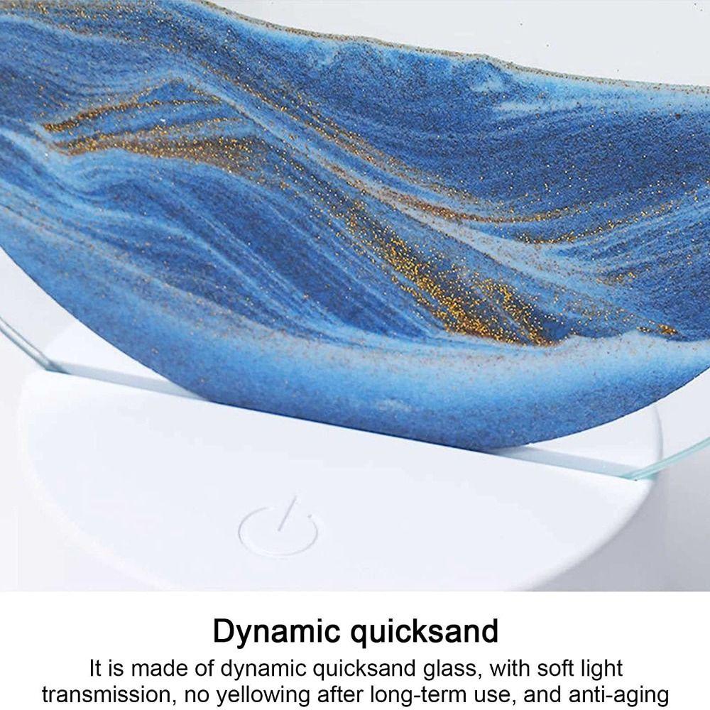Colors 3D Sea Display Decoration Quicksand Painting Hourglass Light Desktop Ornament Sandscape Lamp