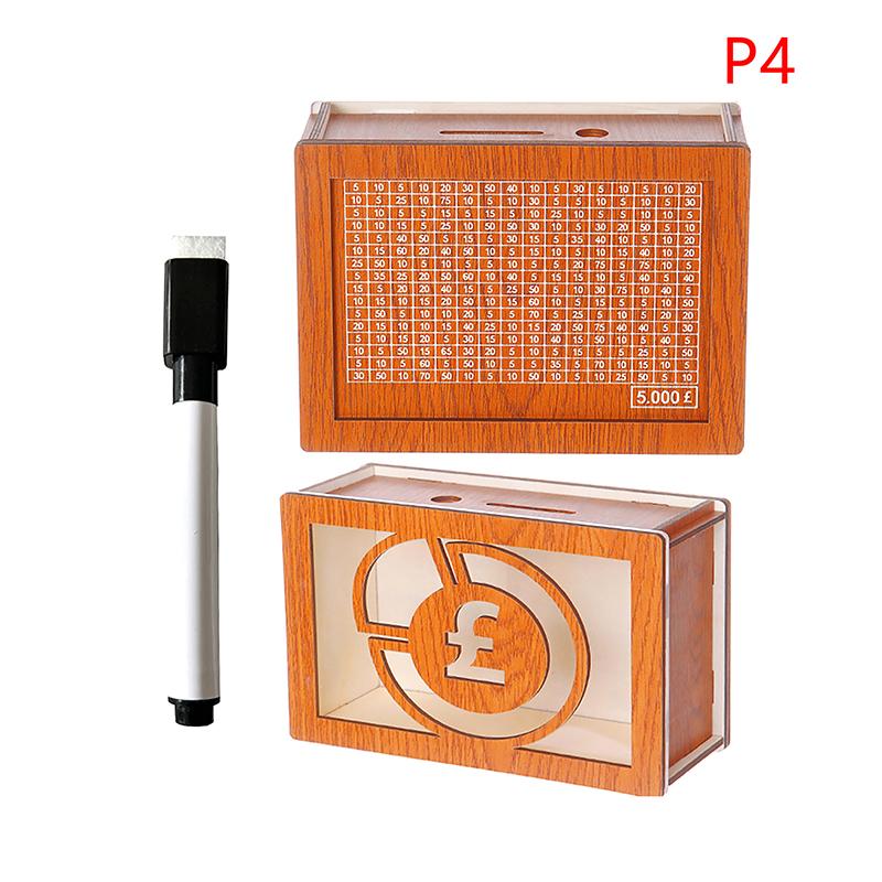 Декоративная копилка из натурального дерева со счетчиком, копилка ручной работы для творческих детей, цель по экономии денег 10000 евро